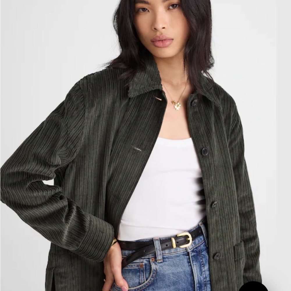 MADEWELL NWT Corduroy Chore Jacket in Graphite Green Size XS - Picture 5 of 10